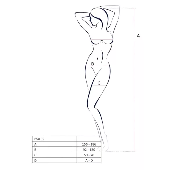 Passion BS013 - stripete nettingsett (hvit) - S-L