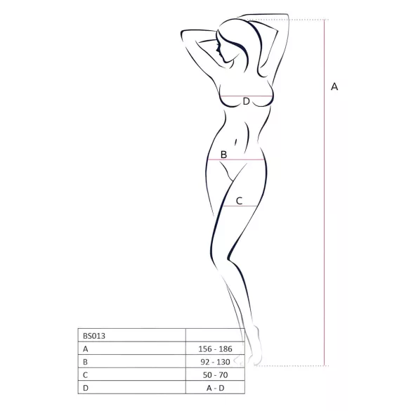 Passion BS013 - stripete nettingsett (hvit) - S-L