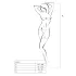 Passion BS014 - Åpen netting-overall med korsett (rød) - S-L