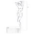 Passion BS058 - Åpen nettingcatsuit (svart) - S-L