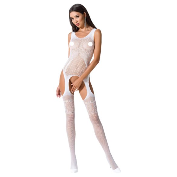 Passion BS061 - blomstrete nettingsett (hvit) - S-L