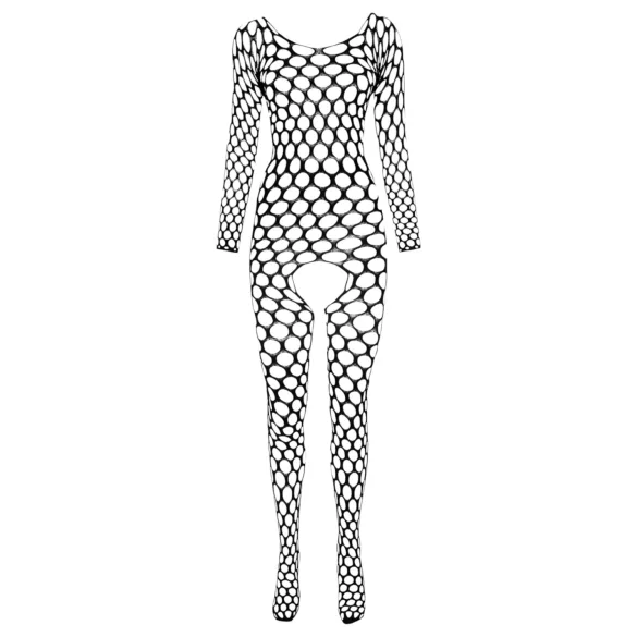 Passion BS077 - Langermet netting jumpsuit (svart) - S-L