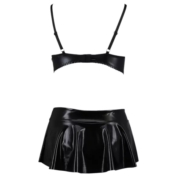 Passion Deby - BH-sett med miniskjørt (svart) - L/XL