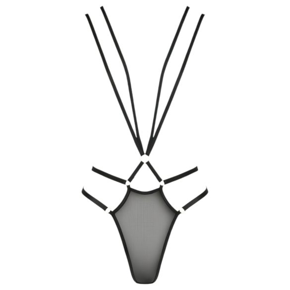 Passion Devil Kirsebær - metallring kroppsharness (svart) - L/XL