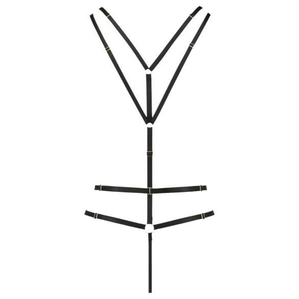 Passion Devil Kirsebær - metallring kroppsharness (svart)