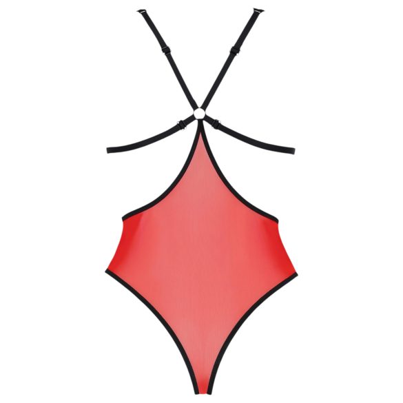 Passion Peonia - Body med utskjæringer (rød)