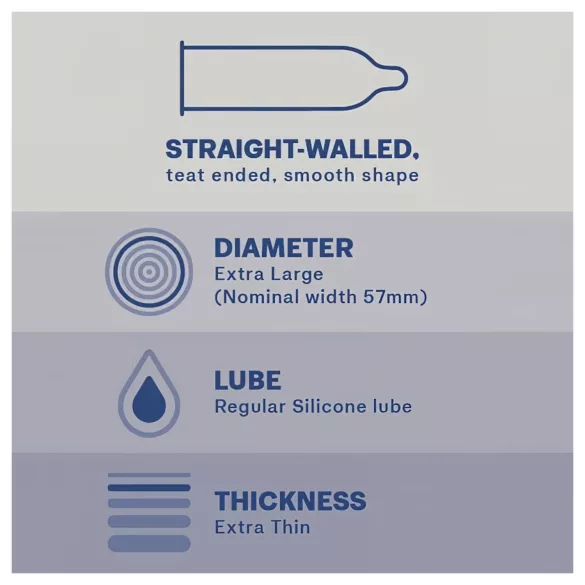 Durex Invisible XL - ekstra store kondomer (10 stk)