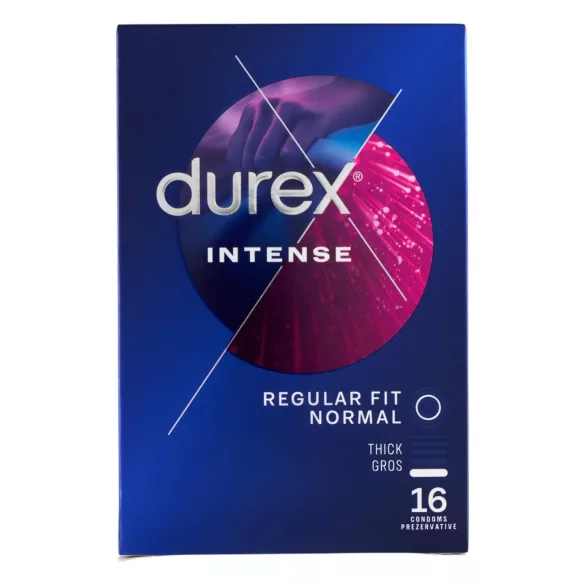 Durex Intense - ribbet og prikkete kondomer (16 stk)