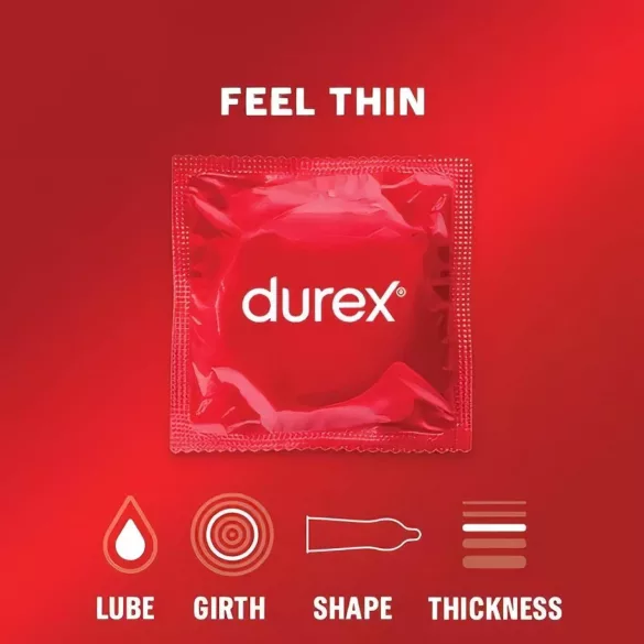 Durex Feel Thin - realistisk følelse kondompakke (2x12 stk)