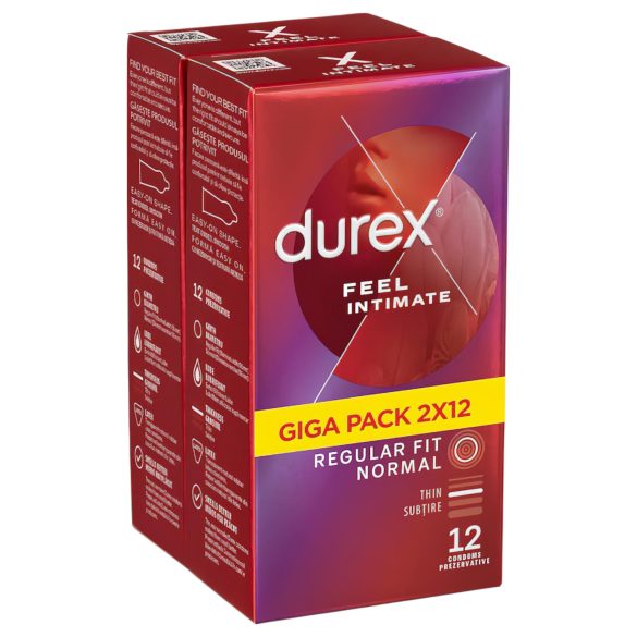 Durex Feel Intimate - tynn vegg kondompakke (2x12 stk)