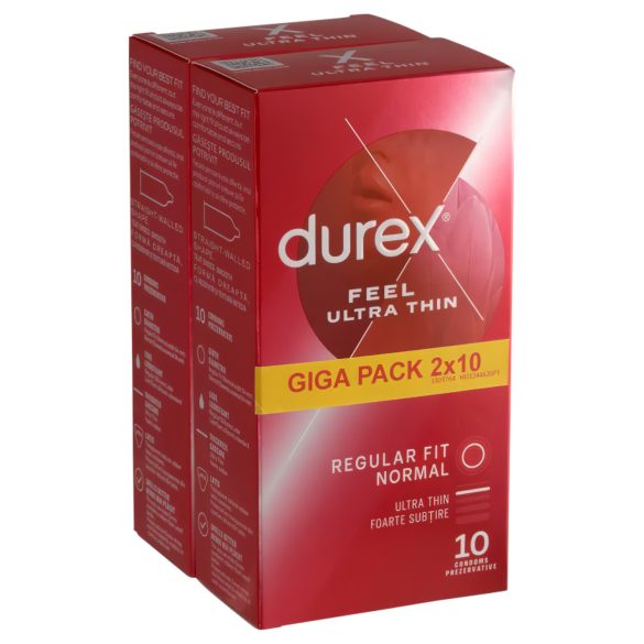 Durex Feel Ultra Thin - ultratynne kondomer (2x10 stk)