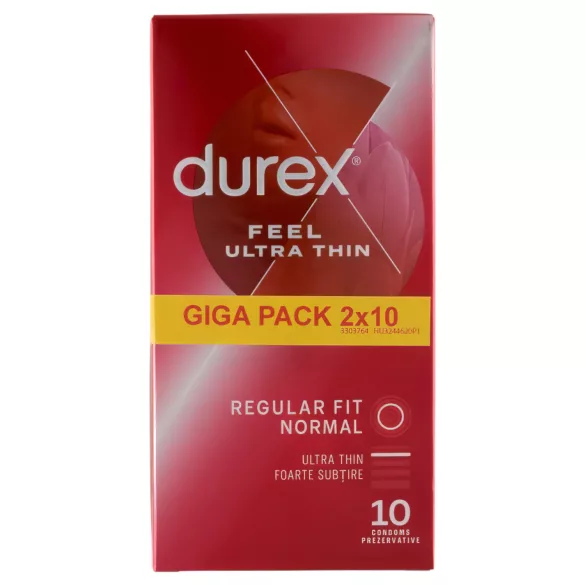 Durex Feel Ultra Thin - ultra realistiske kondomer (2x10 stk)