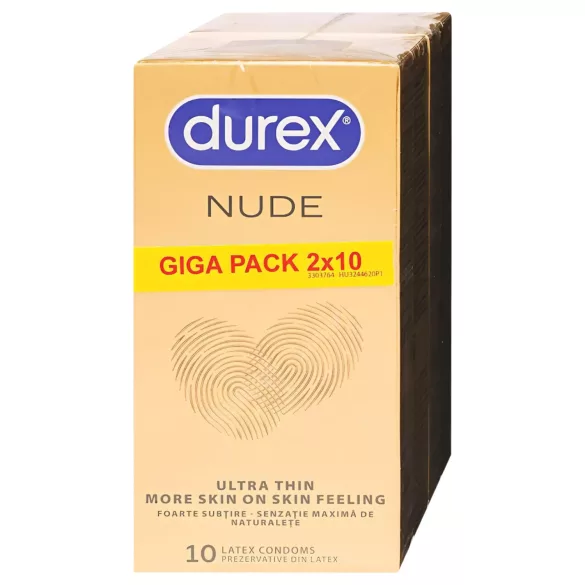 Durex Nude - ultratynne kondomer (2 x 10 stk)