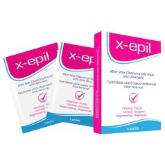 X-Epil - Etter voksing oljeservietter (4 stk) - Aloe Vera