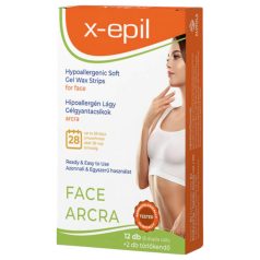 X-Epil - Hypoallergen voksstrips for ansikt (12 stk)