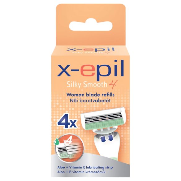 X-Epil Silky Smooth - kvinnelige barberblad, 4-blads (4 stk)