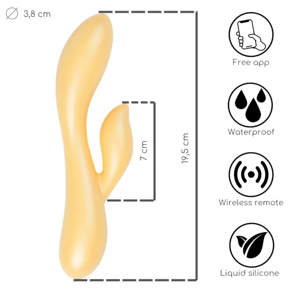 Desirel Desire Dew - smart klitorisvibrator med arm (gul)