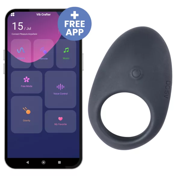 Desirel Halo - smart vibrerende penisring (svart)