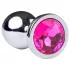 Desirel Pink Jewel S - analplugg (sølv-rosa)