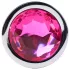 Desirel Pink Jewel M - anal plug (sølv-rosa)