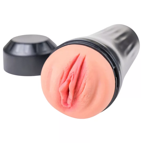Desirel True Touch - naturtro vibrerende onanihylse (natur-svart)
