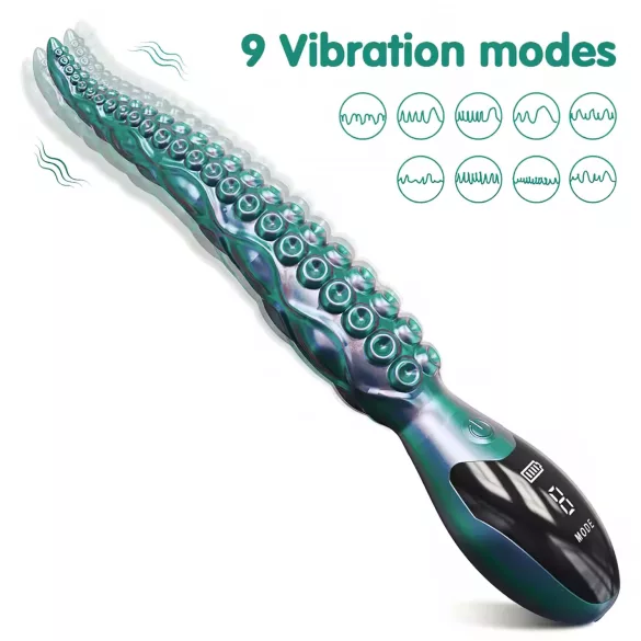 Monster-Kåt – Blæksprutestav Vibrator (grønn)