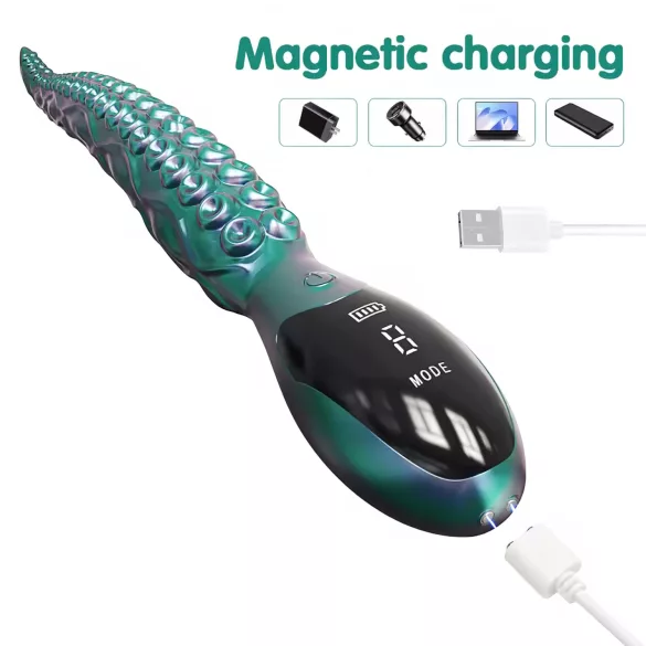 Monster-Kåt – Blæksprutestav Vibrator (grønn)