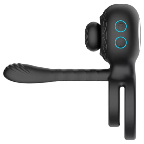 Biu-Biu - penisring og parvibrator (svart)