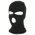 Balaclava - strikket maske med 3 åpninger (svart)