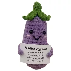 Positiv aubergine - strikket (lilla)
