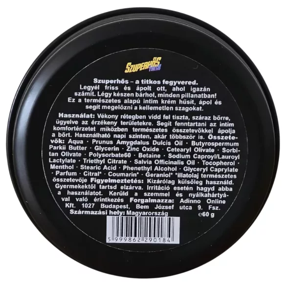Superhelt Fresh - intim kremdeodorant for menn (60 g)
