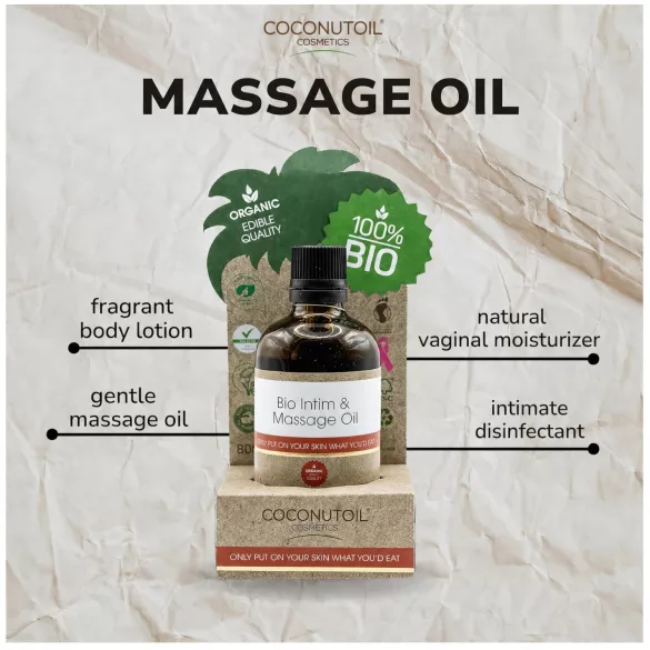 Kokosolje - Økologisk Intim- og Massasjeolje (80ml)