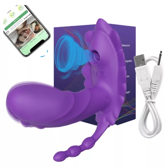 AlvUp - App-styrt bærbar vibrator (lilla)
