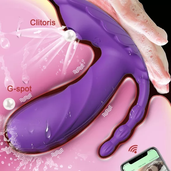 AlvUp - App-styrt bærbar vibrator (lilla)