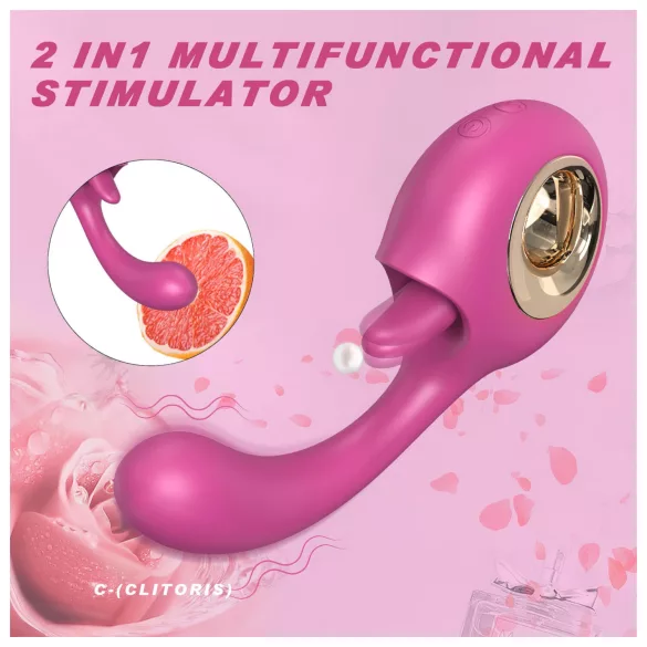 Sex HD - slikke- og G-punkt-vibrator (rød)