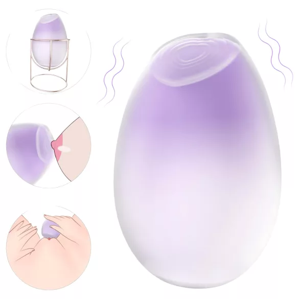 Sex HD - 2-i-1 brystvorte- og klitorisvibrator (lilla)