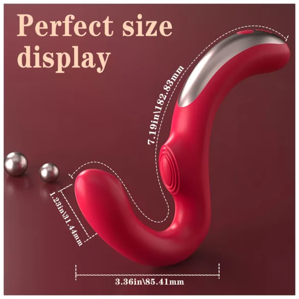 SEX HD Genie - G-punkt og klitorisvibrator (rød)