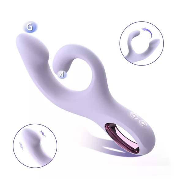 Sex HD - G-punktvibrator med klitorisskaft (lilla)