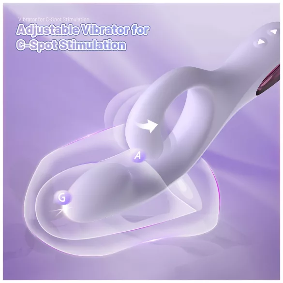 Sex HD - G-punktvibrator med klitorisskaft (lilla)