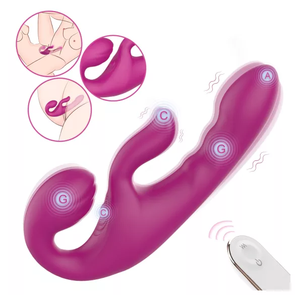 SEX HD Co-op Bliss - stroppå klitorisvibrator (lilla)