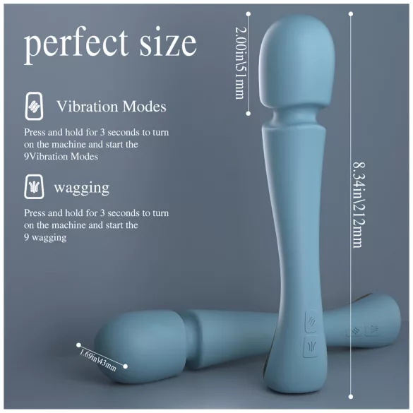 SEX HD Dancer - massasjerende vibrator (turkis)