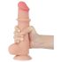 Lovetoy Sliding-Skin - tolaget dong med testikler - 20,8cm (naturlig)