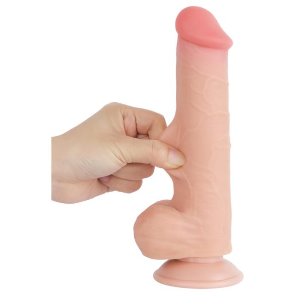 Lovetoy Sliding-Skin - tolaget dong med testikler - 20,8cm (naturlig)