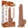 Lovetoy Sliding-Skin - to-lags dildo med testikler - 19,5cm (naturlig)