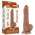 Lovetoy Sliding-Skin - to-lags dildo med testikler - 19,5cm (naturlig)