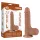 Lovetoy Sliding-Skin - dobbeltlags dildo med pung - 19,5cm (mørk natur)