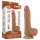 Lovetoy Sliding-Skin - testikuler dobbel-lags dildo - 20,8cm (mørk naturlig)