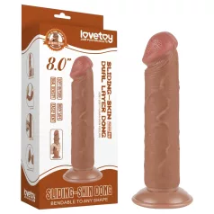   Lovetoy Sliding-Skin - sugekopp dobbeltsjiktdildo - 20 cm (naturlig)