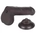 Lovetoy Sliding-Skin - testikulær dobbeltlagdildo - 18,3 cm (brun)