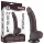 Sliding-Skin - sugekoppsdildo med dobbel lag - 19,5 cm (brun)
